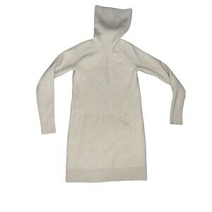 Tommy Bahama Wool Cashmere Cream Turtleneck Long Sweater Dress Small